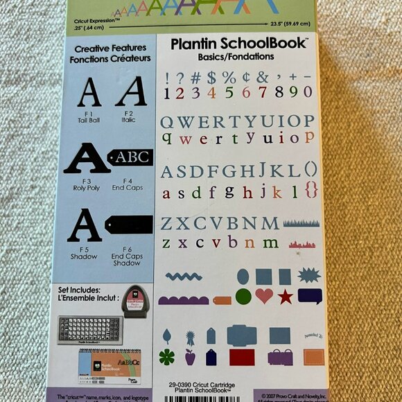 Cricut Cartridge Plantin Schoolbook Complete Provo Craft Scrapbooking 29-0390 - Picture 2 of 5